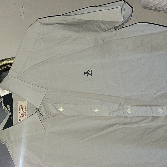 Penguin button-up shirt short sleeve XL - Picture 1 of 4